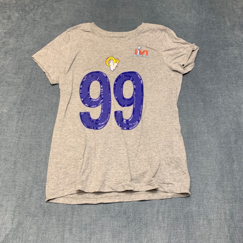 Nike Los Angeles Rams Super Bowl LVI T-Shirt Mens Small Heather Gray Donald #99